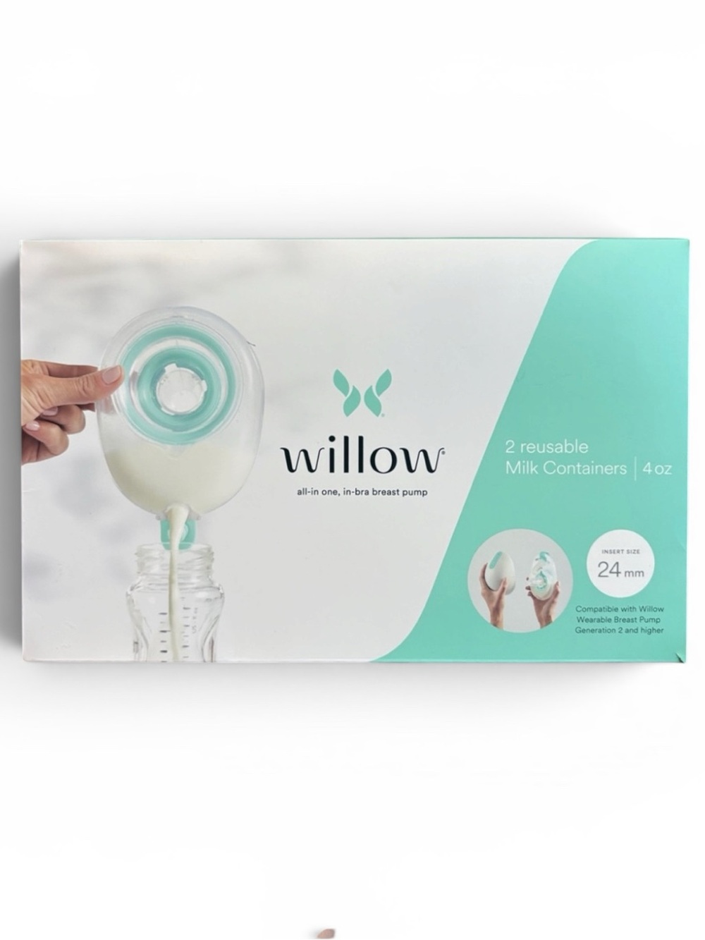 Willow 2 Reusable 4oz Milk Containers 24mm NEW SEALED